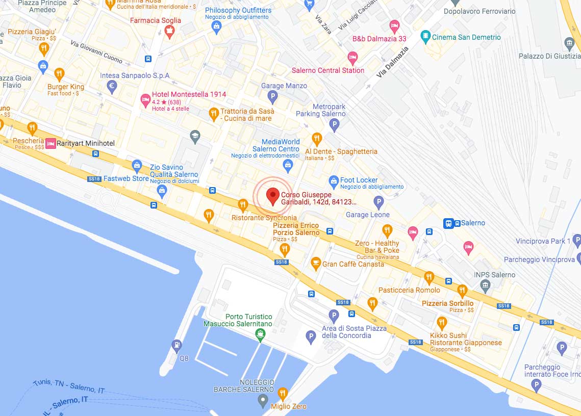 Mappa sede di Salerno